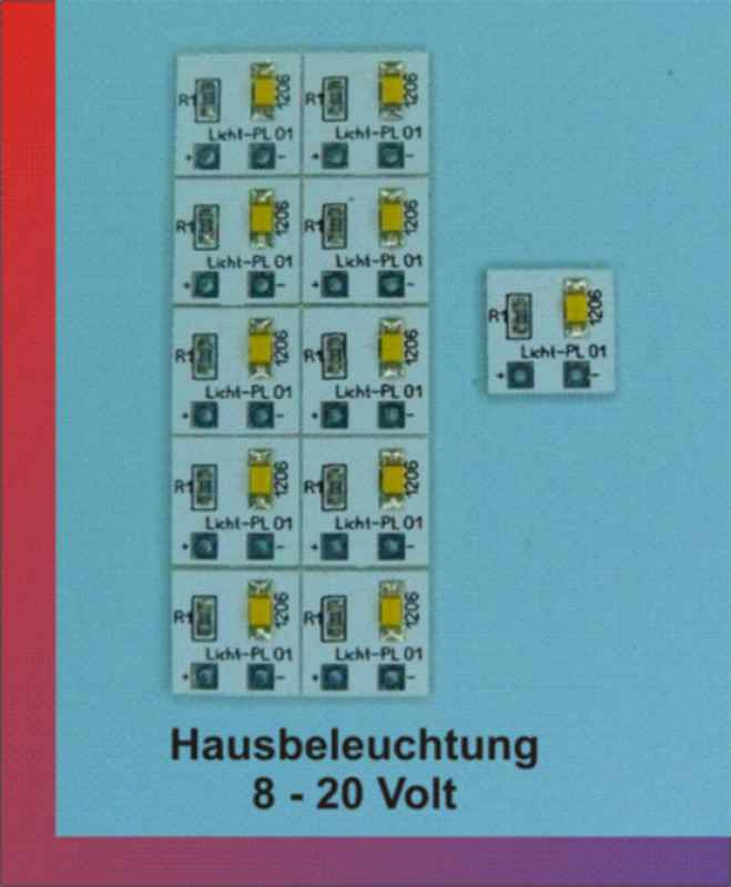 10 x Hausbeleuchtung  kaltweiß